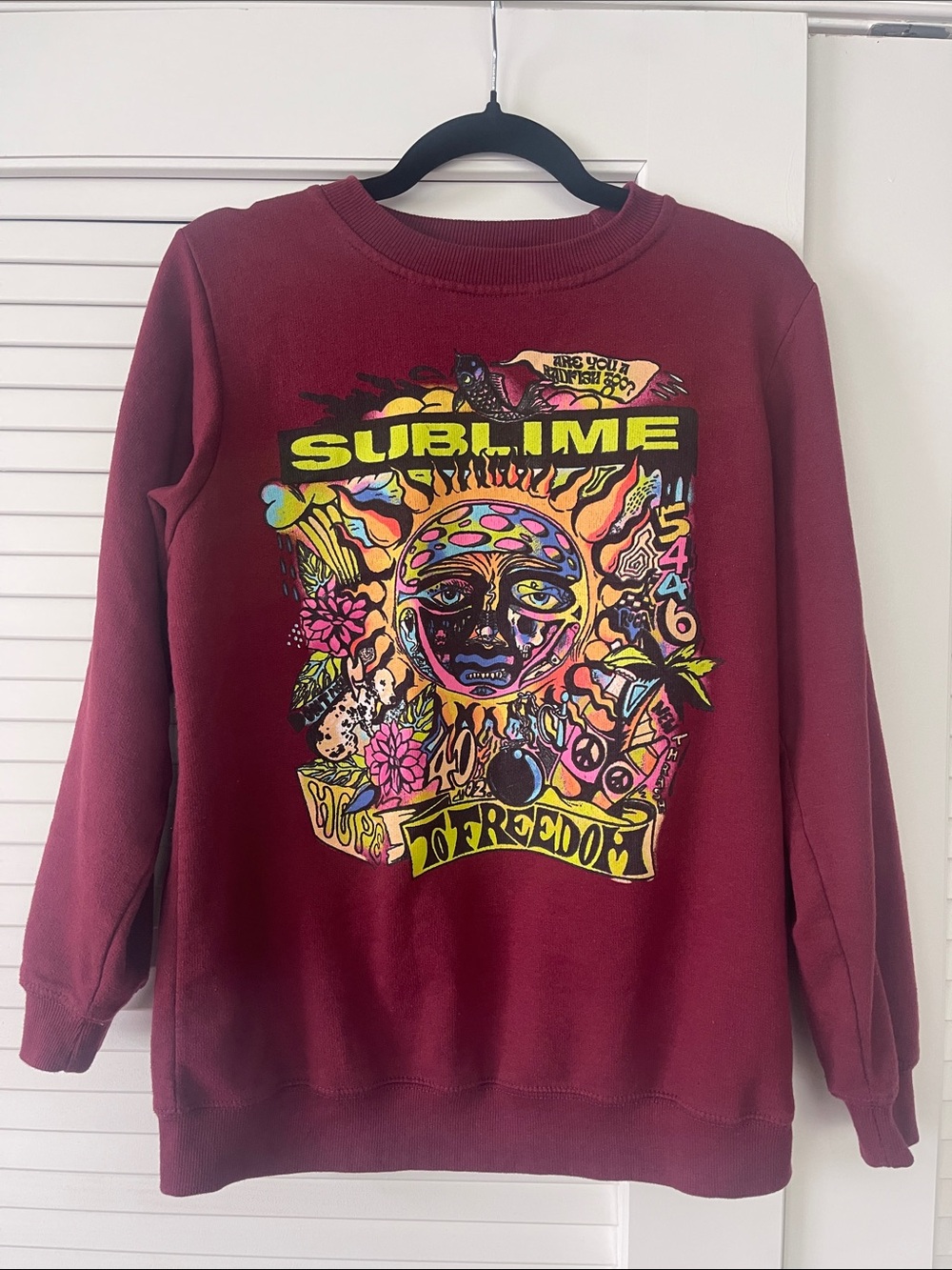 Sublime Graphic Crewneck Sweatshirt - Burgundy